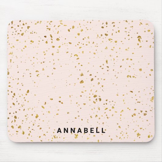 Blush Gold Spritzer, modern, Salon Mousepad (Vorne)