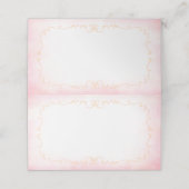 Blush Gold Tee Party Zeltkarte für Brautparty Platzkarte (Außenseite Aufgefaltet)