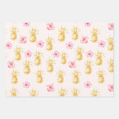 Blush Gold Tropical Pineapses Geschenkpapier Set (Vorderseite 3)