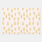 Blush Gold Tropical Pineapses Geschenkpapier Set (Vorderseite)