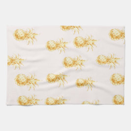 Blush Gold Tropical Pineapses Geschirrtuch