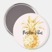 Blush Gold Tropische Ananas Magnet (Vorderseite/Rückseite)