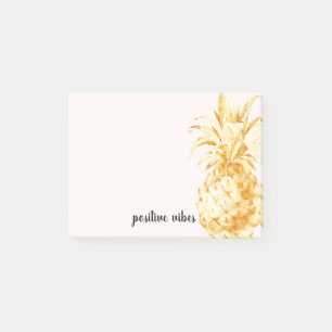 Blush Gold Tropische Ananas Post-it Klebezettel