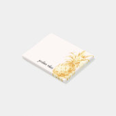 Blush Gold Tropische Ananas Post-it Klebezettel (angewinkelt)