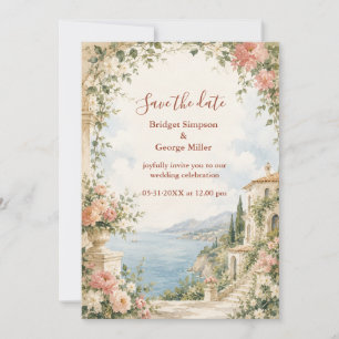 Blush Gold Tropisches Hochzeitsparadies Luxe Einladung