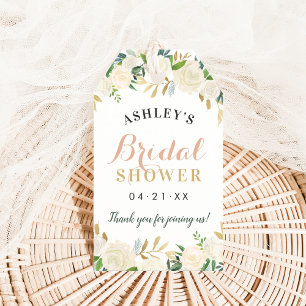 Blush Gold und Green Floral Wedding Brautparty Geschenkanhänger