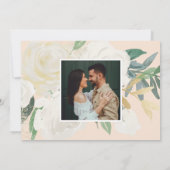Blush Gold und Green Floral Wedding Foto Save The Date (Rückseite)