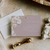Blush & Gold verzauberte trostlos rosa Hochzeitsde Begleitkarte