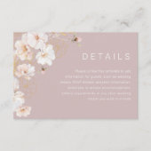 Blush & Gold verzauberte trostlos rosa Hochzeitsde Begleitkarte (Vorderseite)