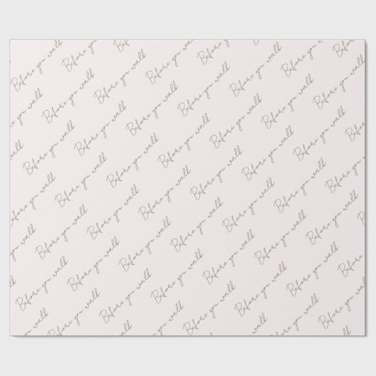 Blush & Gold vor der Hochzeit Geschenkpapier (Flach)