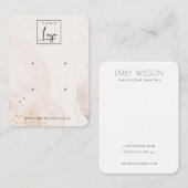 Blush-Gold-Wasserfarben-Logo 2 Ohrenanzeige Visitenkarte (Vorne/Hinten)