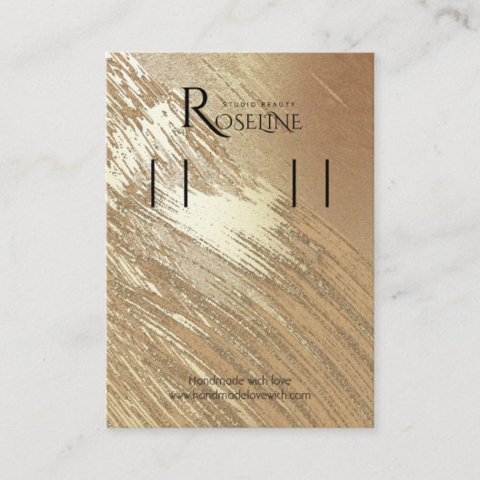 Blush gold Wasserfarben-Logo-Anzeige Visitenkarte (Vorderseite)