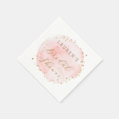 Blush Gold Watercolor Circle Brautparty Serviette (Ecke)