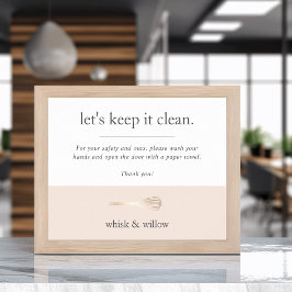 Blush & Gold Whisk Bäckerei Badezimmer Handwäsche Poster