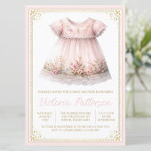 Blush Gold Wildblume Dress Baby Dusche Einladung