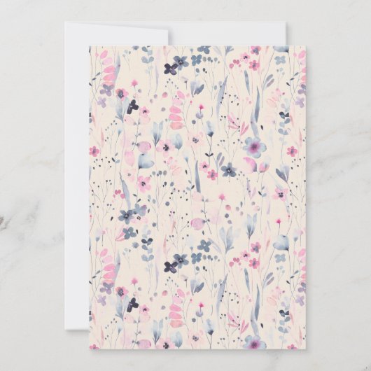 Blush Gold Wildblume Ganesh Indian Wedding Dankeskarte (Rückseite)