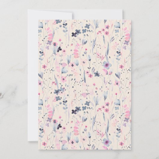 Blush Gold Wildblume Ganesh Indian Wedding Save The Date (Rückseite)