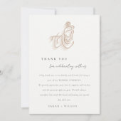 Blush Gold Wildblume Krishna Indian Wedding Dankeskarte (Vorderseite)