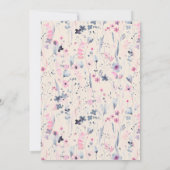 Blush Gold Wildblume Krishna Indian Wedding Dankeskarte (Rückseite)