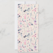 Blush Gold Wildblume Krishna Indian Wedding Menu Einladung (Rückseite)