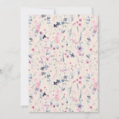 Blush Gold Wildblume Krishna Indian Wedding Save The Date (Rückseite)