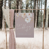 Blush Gold Wildblumen Elegantes Hochzeitplakatzeic Poster