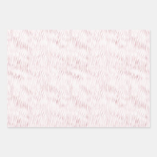 Blush Gold Zebra Print Geschenkpapier Set (Vorderseite 3)