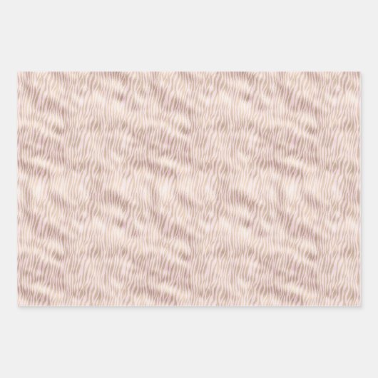Blush Gold Zebra Print Geschenkpapier Set (Vorderseite)