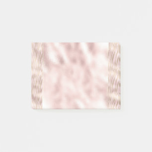 Blush Gold Zebra Print Post-it Klebezettel