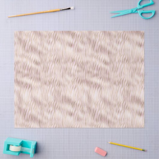 Blush Gold Zebra Print Seidenpapier (Basteln)