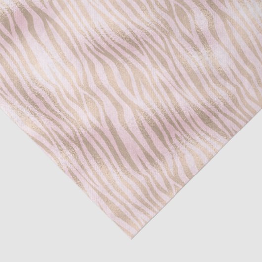 Blush Gold Zebra Print Seidenpapier (Detail)