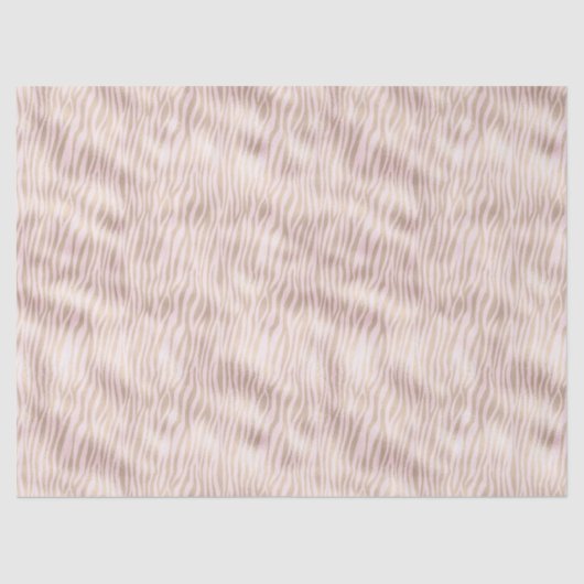 Blush Gold Zebra Print Seidenpapier (Vorderseite)
