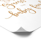 Blush Goldbutterfly Raten Sie das Babynahrung Poster (Ecke)