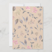 Blush Golden Bouquet Fall Rose Süß 16 Einladung (Rückseite)