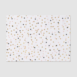 Blush, goldschwarz farbige Konfetti Dots Muster Seidenpapier