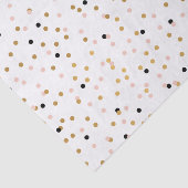 Blush, goldschwarz farbige Konfetti Dots Muster Seidenpapier (Ausschnitt)