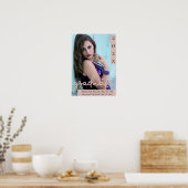 Blush Graduate | Modernes Script-Foto Keepake Poster (Küche)