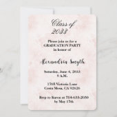 Blush Graduation Invitation Einladung (Vorderseite)