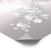 Blush Grau Weiße Bläserfantasie Kinderzimmer Poster (Ecke)