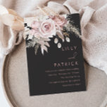 Blush & Gray Dusty Rose Blumenzehen Einladung<br><div class="desc">Blush & Gray Dusty Rose Blumenzelleneinladung Siehe Matching Collection in Niche und Nest Store Vielen Dank</div>