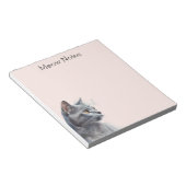 Blush Gray Kitty Cat Notizblock (angewinkelt)