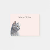 Blush Gray Kitty Cat Post-it Klebezettel (Vorderseite)
