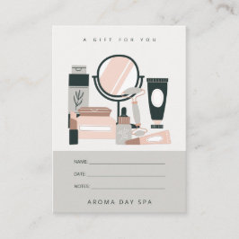 Blush Gray Makeup Artist Cosmologe Gift Card Terminkarte
