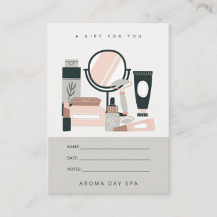 Blush Gray Makeup Artist Cosmologe Gift Card Terminkarte