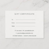 Blush Gray Makeup Artist Cosmologe Gift Card Terminkarte (Rückseite)