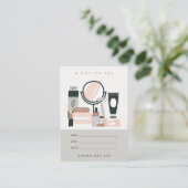 Blush Gray Makeup Artist Cosmologe Gift Card Terminkarte (Stehend Vorderseite)