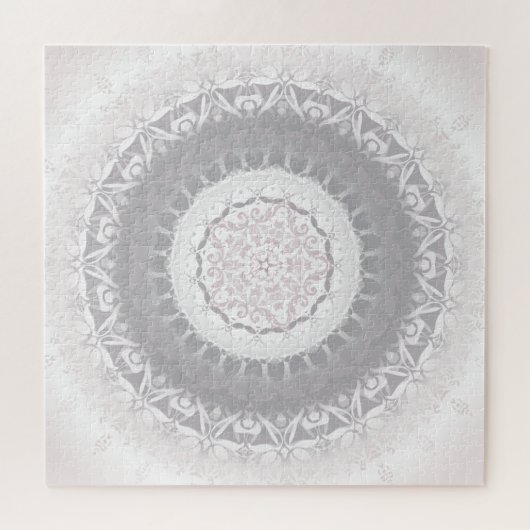 Blush Gray Mandala Puzzle (Horizontal)