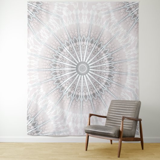 Blush Gray Mandala Wandteppich (Beispiel)