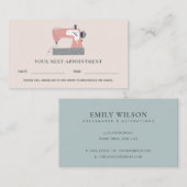 BLUSH GRAY PINK SEWING MASCHINE TAILOR ERNENNUNG VISITENKARTE (Vorne/Hinten)
