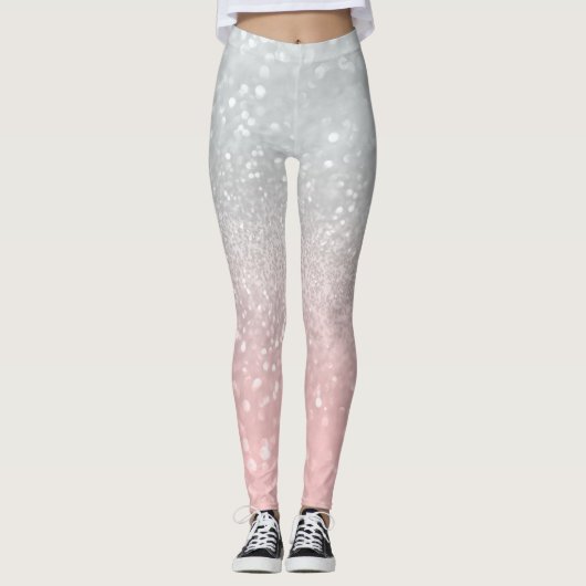 Blush Gray Princess Glitzer #1a (Imitate Glitzer) Leggings (Vorderseite)